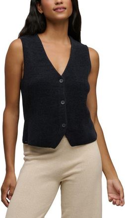 Barefoot Dreams CozyChic Ultra Lite Button Front Vest in Black at Nordstrom, Size X-Large