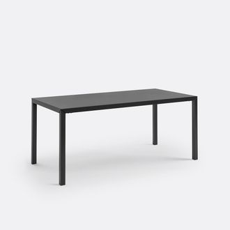 La Redoute Interieurs Eettafel, zwart gelakt staal, 6 personen, HIBA