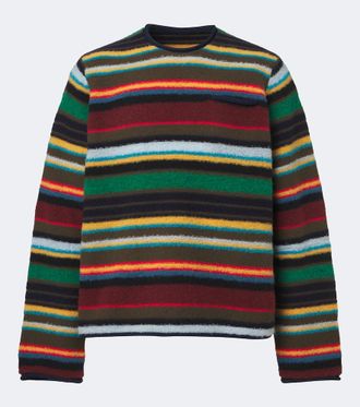 sacai Striped wool-blend sweater