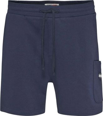 Tommy Jeans Cargo Badge Katoenen Bermuda Shorts - Heren - Korte Broeken - Blauw - 2XL - Katoen - Korte Broeken