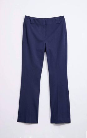Nic+Zoe Womens Plaza Demi Boot Cut Cotton Bi-Stretch Pants In Dark Indigo
