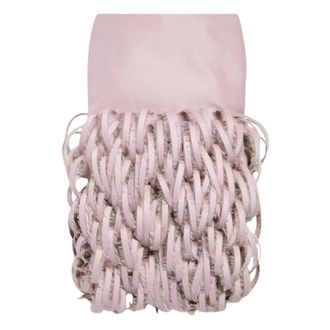 Balenciaga Fluffy Feathers Pencil Rok - Dames - Midirokken - Roze - S - Katoen - Rokken