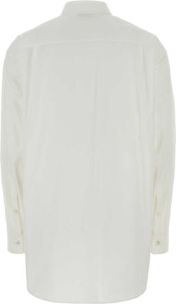 Jil Sander Womens Poplin Oversize Shirt White Cotton