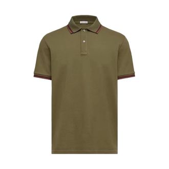 Moncler Polo Shirts, male, Green, Size: 3XL Piquet Polo Shirt