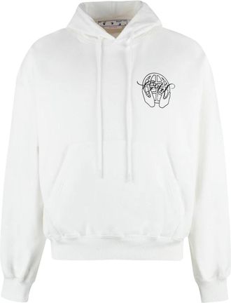 Off-white Hand Arrow Boxy Hoodie - Heren - Hoodies - Wit - L - Katoen - Hoodies & sweatvesten