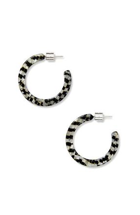Machete Jewelry Mini Hoops in Perle Noir at Nordstrom