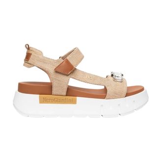 Nero Giardini E617061D-420 Flat Sandals - female - Nerogiardini - Flat Sandals - Beige - 3 UK - Shoes