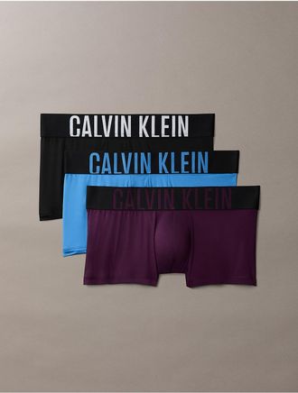 Calvin Klein Mens Intense Power 3-Pack Low Rise Trunk - Multi - XL