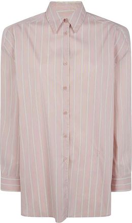 Frankie Shop Oana Fluid Button-Up Shirt - Dames - Overhemden - Roze - S - Overhemden