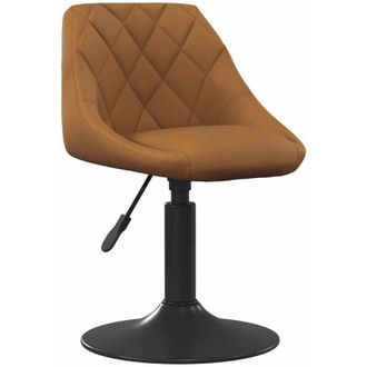 vidaXL Taburete De Cocina De Terciopelo Marr&oacute;n Vidaxl