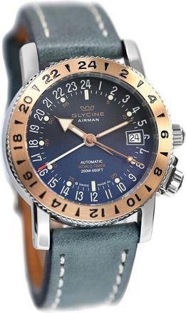 Glycine Pre-owned Glycine Airman Automatic Blue Dial Mens Watch 3866