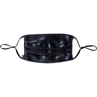 Slip Pure Silk Adult Pleated Face Covering in Black at Nordstrom