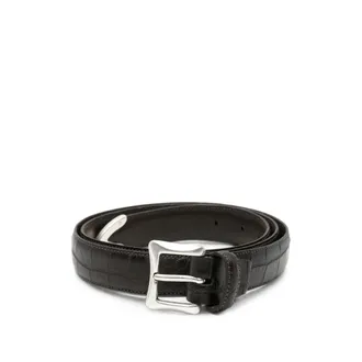 Eraldo Crocodile-effect Buckle Belt