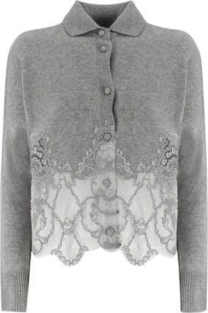 Ermanno Scervino Dames, Truien, Grijs, Maat: XS Wol