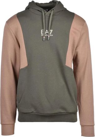 Emporio Armani Green Two-Tone Hooded Sweatshirt