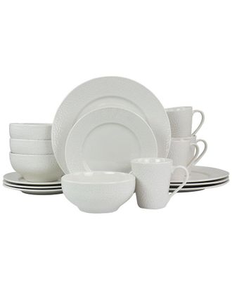 Elama Jasmine 16Pc Porcelain Dinnerware Set