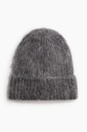 H&M Gerippte Beanie aus Alpakamix - Grau