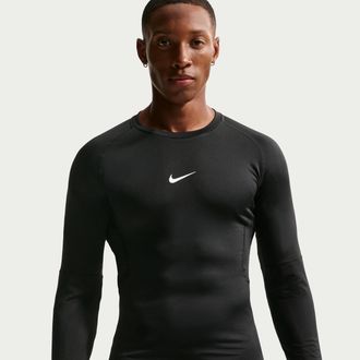Nike Mens Nike Pro Dri-FIT Tight Long-Sleeve Fitness Top in Black | FB7919-010