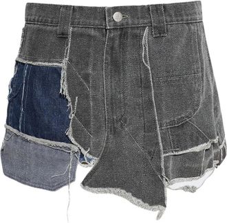 Natasha Zinko Minigonna con design patchwork - Grigio