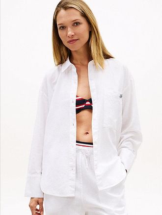 Tommy Hilfiger Camisa oversize en mezcla de lino
