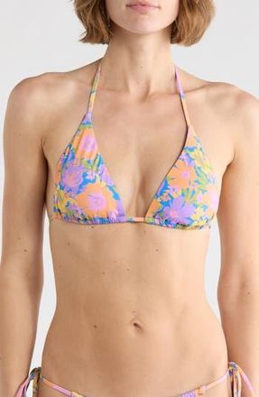 Billabong Beat the Heat Remi Triangle Bikini Top in Mulch at Nordstrom Rack, Size Medium