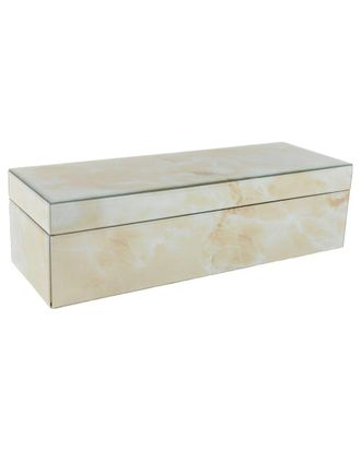 Sagebrook Home 17X6in Marbled Glass Box