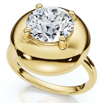 Pompeii3 2Ct Diamond Bezel Stackable Button Engagement Ring Lab Grown