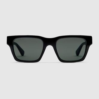 Gucci Rectangular Frame Sunglasses, Black