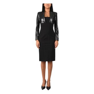 Simona Corsellini Vestido ajustado con escote cuadrado - Dresses - Mujer - Negro - XS