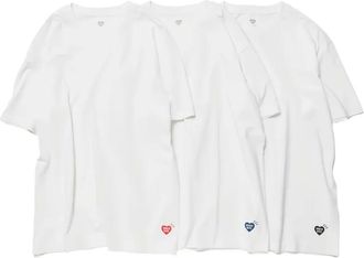 Human Made logo-patch T-shirt (pack of three) - men - Cotton - L - White