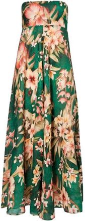 Zimmermann Floral Linen Midi Dress Size S