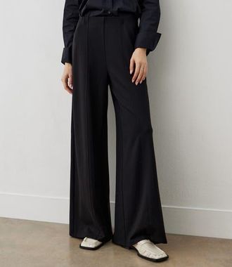 Finery Matilda Ponte Jersey Pants in Black at Nordstrom, Size 10