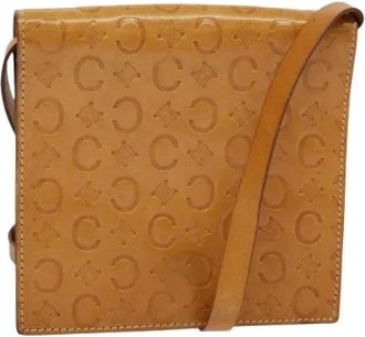 Celine Pre-owned Cross Body Bags, female, Brown, Size: ONE SIZE Pre-owned Vintage Macadam Canvas Shoulder Bag