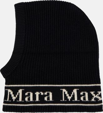 Max Mara Gong logo wool ski mask