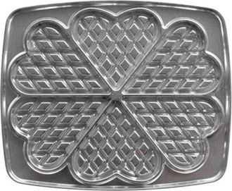 Lagrange Par De Platos Para 6 Gofres Coraz&oacute;n Para Super 2 Gofres 39111 - 030521