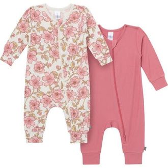 Modern Moments Footless Pajamas in Flower at Nordstrom, Size Newborn