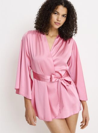 Fleur du Mal Angel pink silk robe