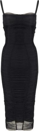 Dolce & Gabbana Dames, Jurken, Zwart, Maat: 2XS Zijde