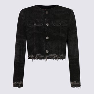 Diesel Black Cotton Denim Jacket