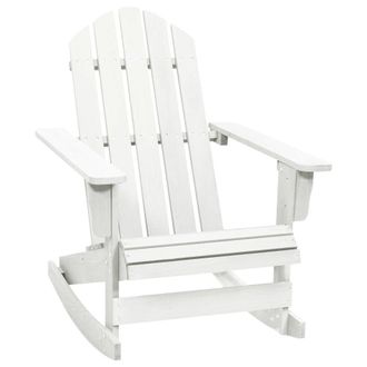 vidaXL Garden Rocking Chair Wood White, 40861