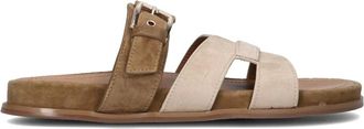 Stefano Lauran Schoenen, Dames, Bruin, 38 EU, Su&egrave;de, Kameel Su&egrave;de Zomer Slippers