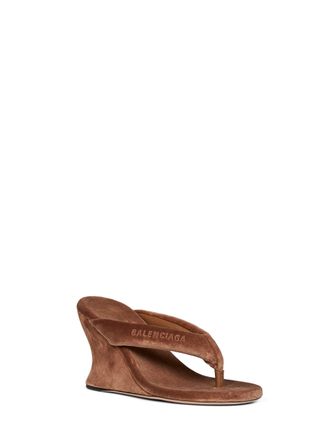 Balenciaga Gaeta Wedge Sandals - Beige