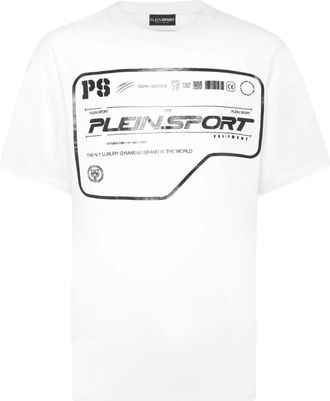 Plein Sport T-shirt in cotone con grafica - Bianco
