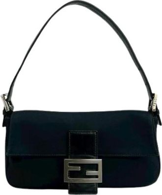 Fendi Pre-owned Shoulder Bags, female, Black, Size: ONE SIZE Pre-owned Vintage Shoulder Bag