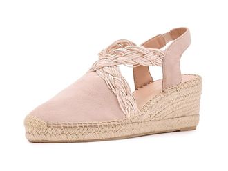 Eric Michael Carolyn Womens Wedge Shoes Nude : EU 40 (US Womens 9.5-10) M (B), Leather