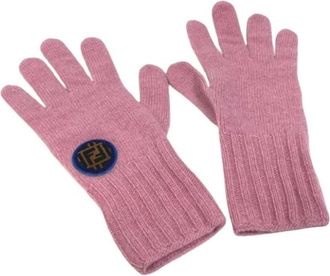 Fendi Pre-owned Accessories, female, Pink, Size: ONE SIZE Pre-owned Fxy554 Warm Gloves