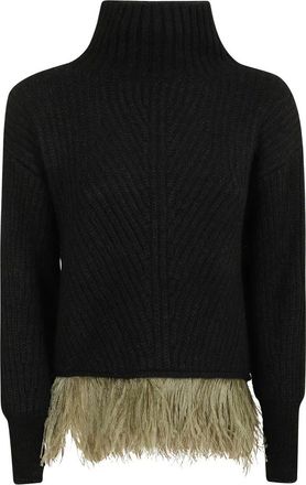 La DoubleJ Dames, Truien, Zwart, Maat: XS Wol