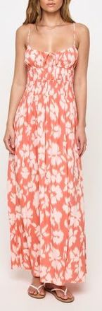 L*Space Tala Shirred Waist Cover-Up Maxi Sundress in Vine Vingette at Nordstrom Rack, Size X-Small