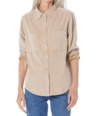 Dylan Cord Tucker Shirt In Laguna Wood