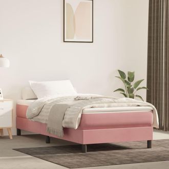 vidaXL Vidaxl - Colch&oacute;n De Muelles Ensacados Terciopelo Rosa 90x200x20 Cm